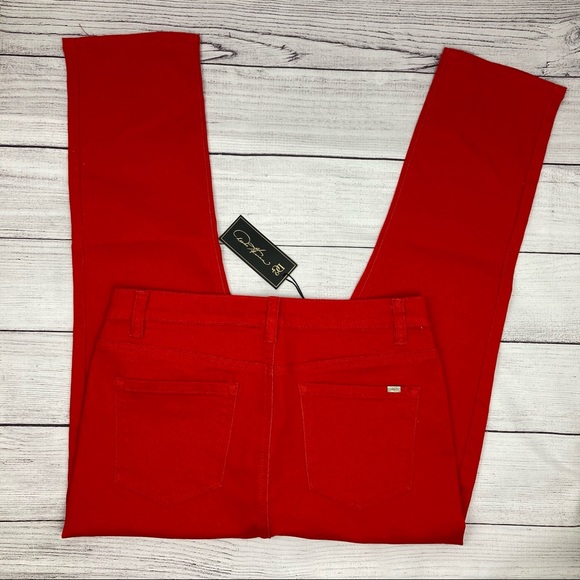 DG2 by Diane Gilman crop jeans, Bright Red, 10Tall - Picture 3 of 7
